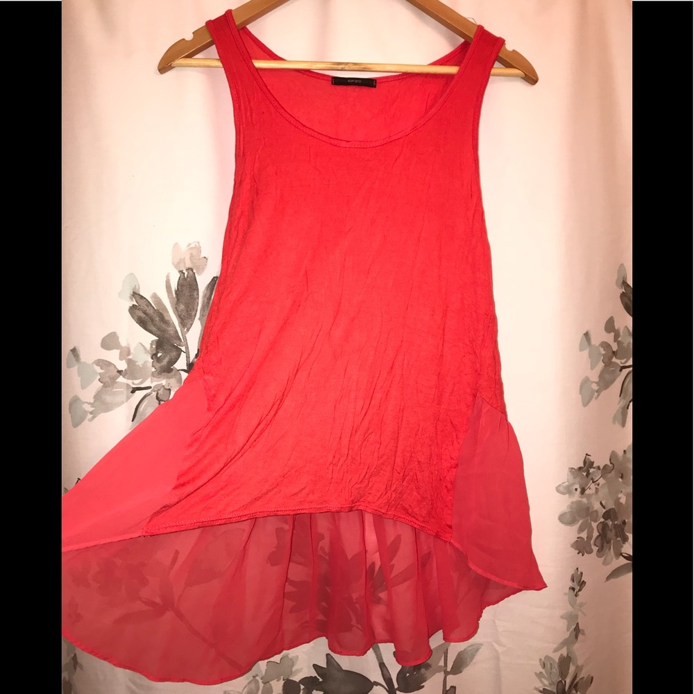 🍊 Skirted tunic tank in coral